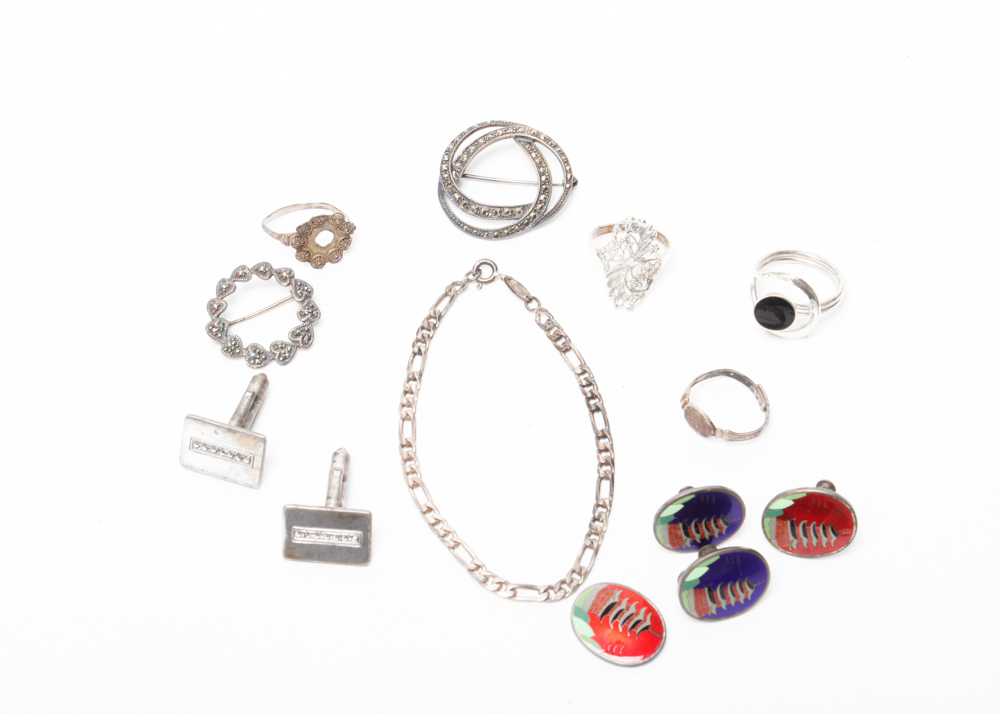 Collection of Sterling Silver Jewelry