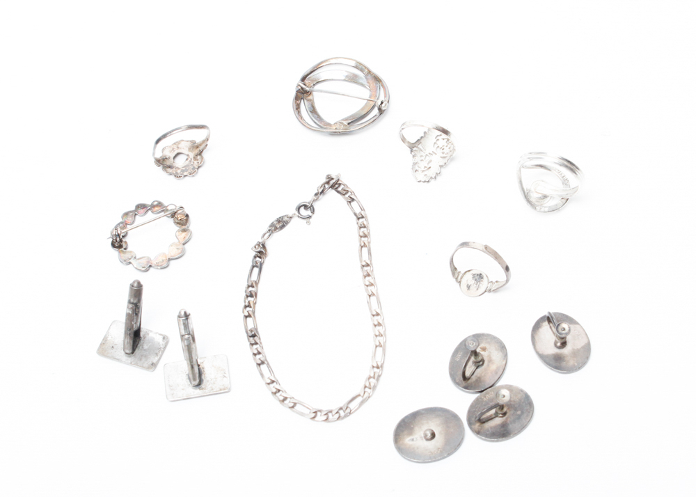 Collection of Sterling Silver Jewelry