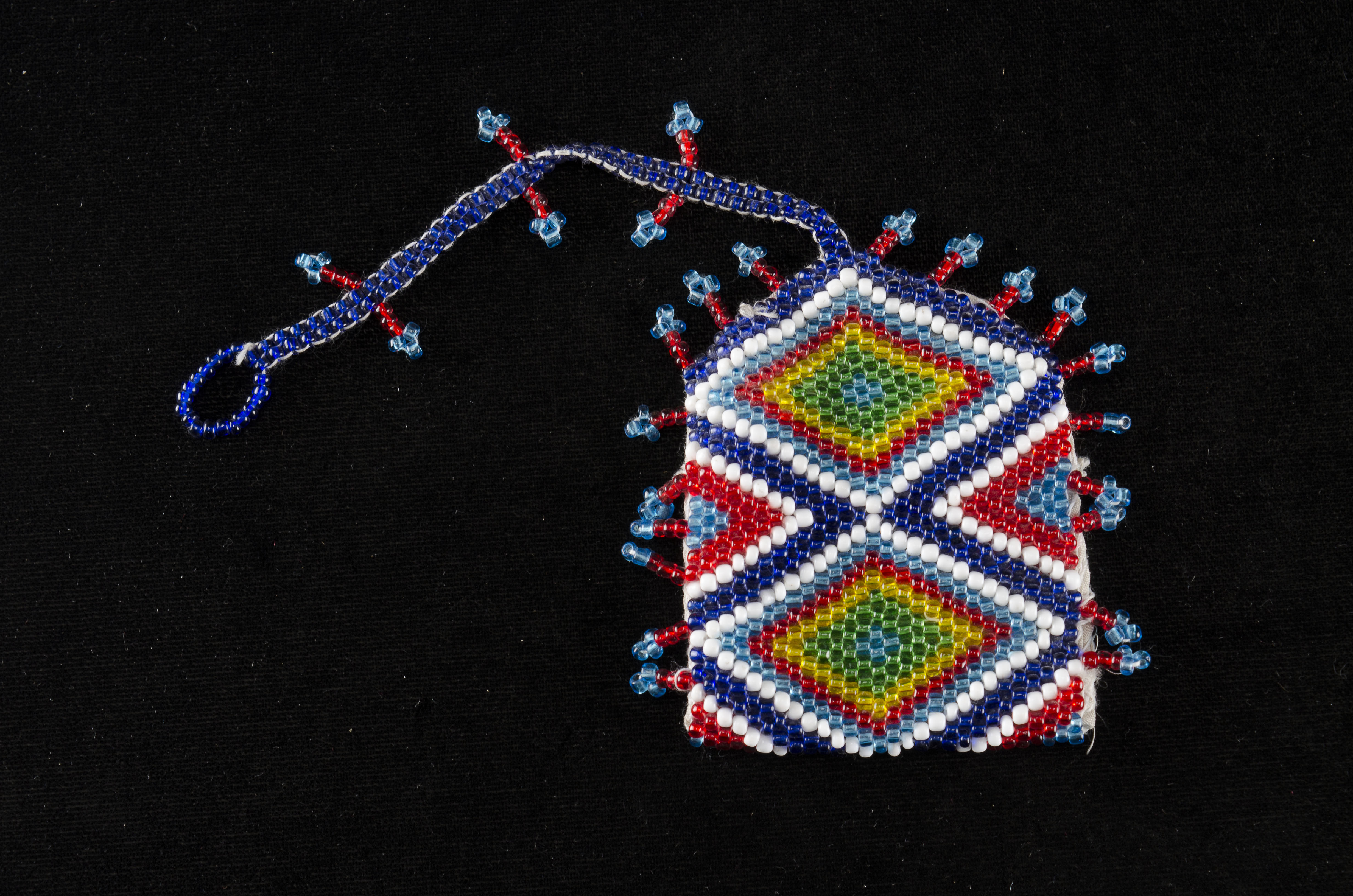 Two Small African Beaded Pouches