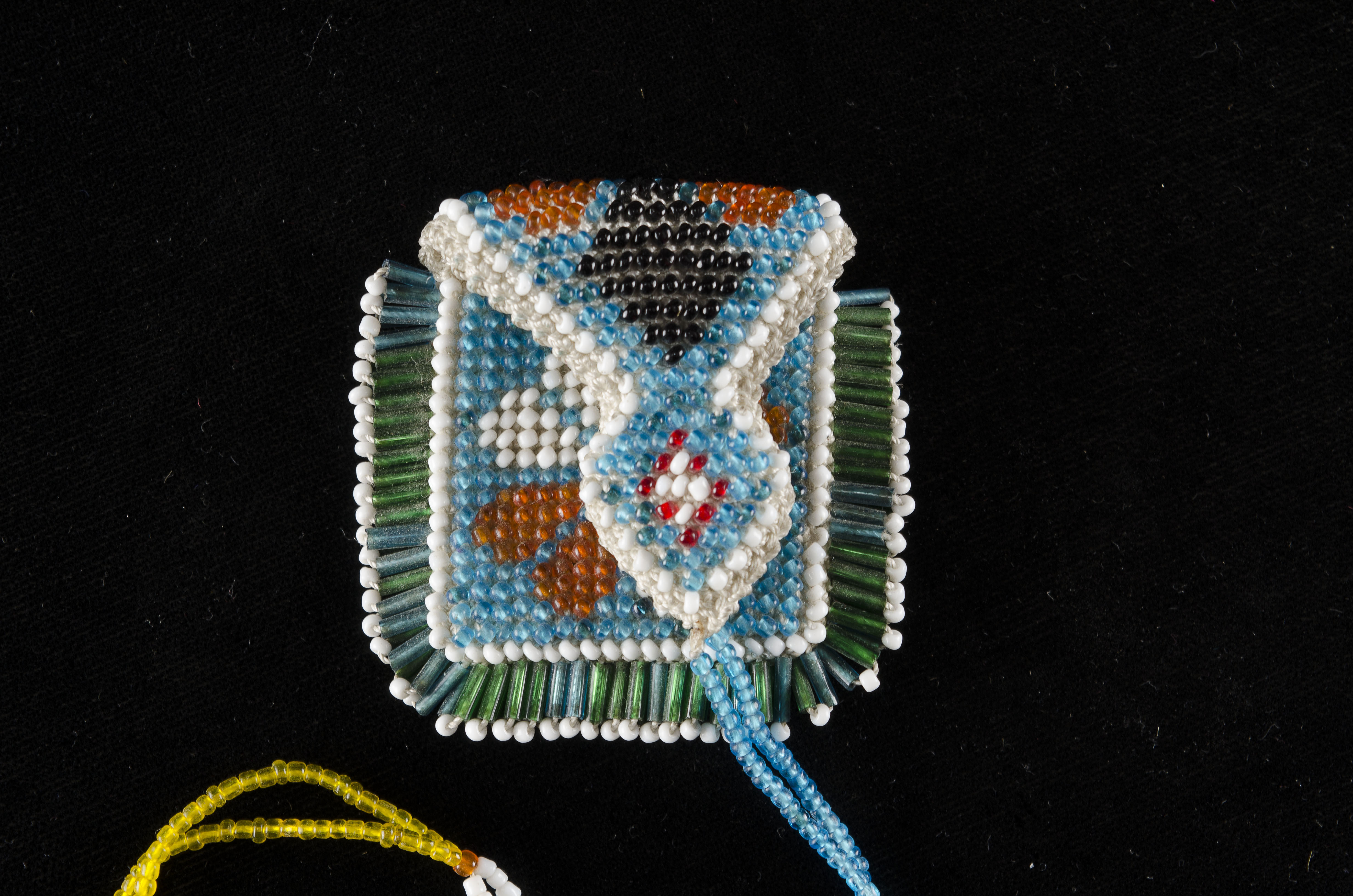 Two Small African Beaded Pouches