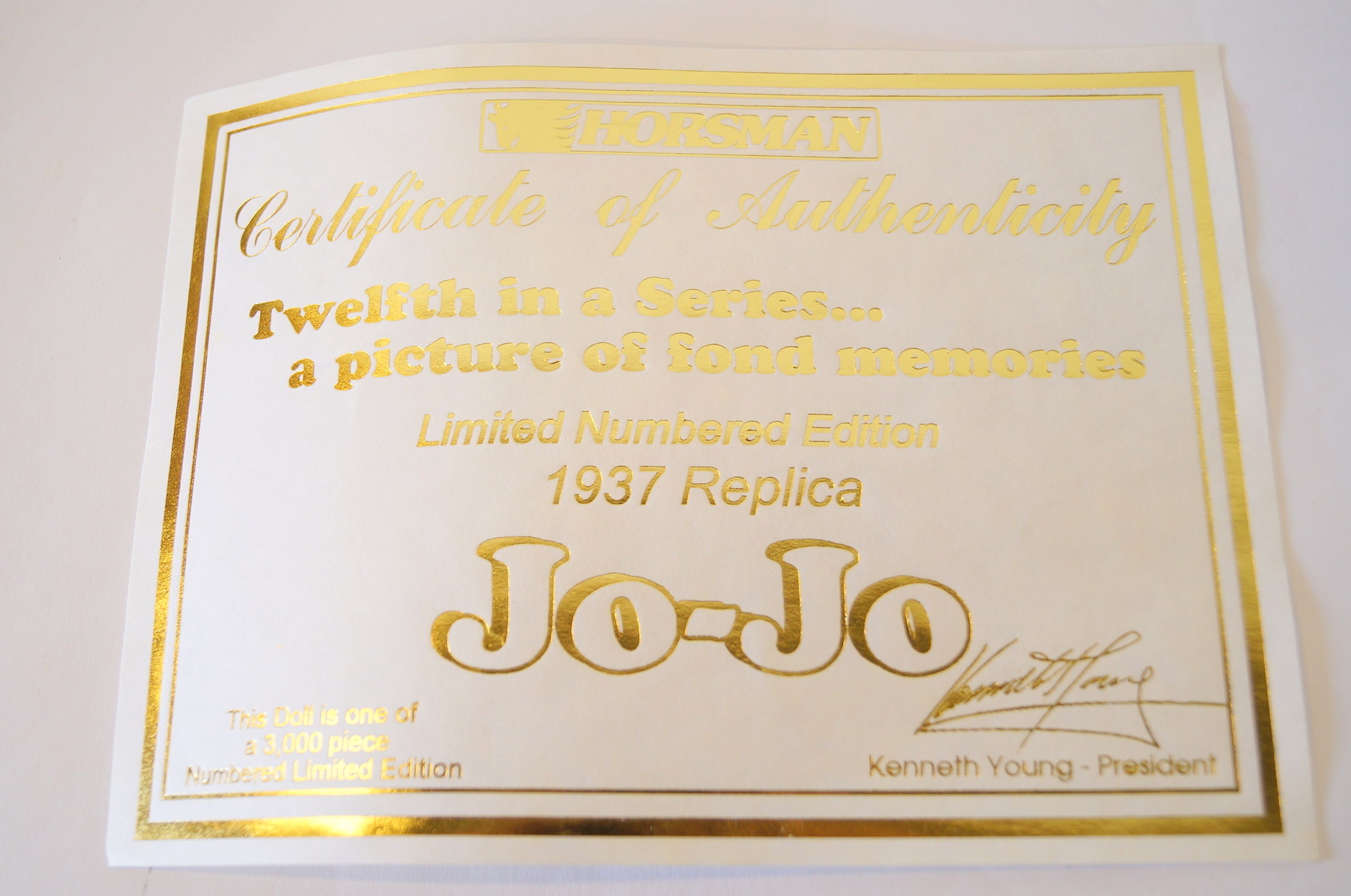 Horsman Jo-Jo Replica Doll