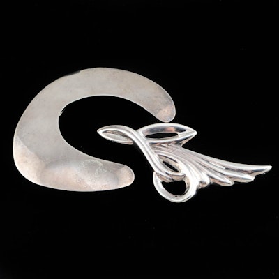 Two Sterling Silver Brooches Two Sterling Silver Brooches