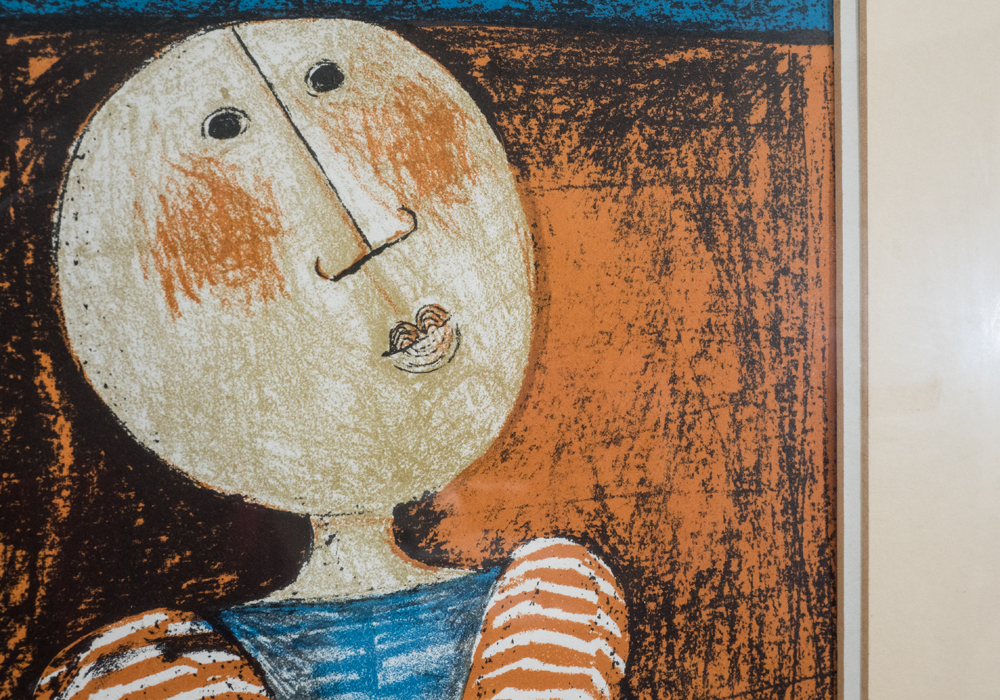 Signed Graciela Rodo Boulanger "Girl with Birdcage" Lithograph