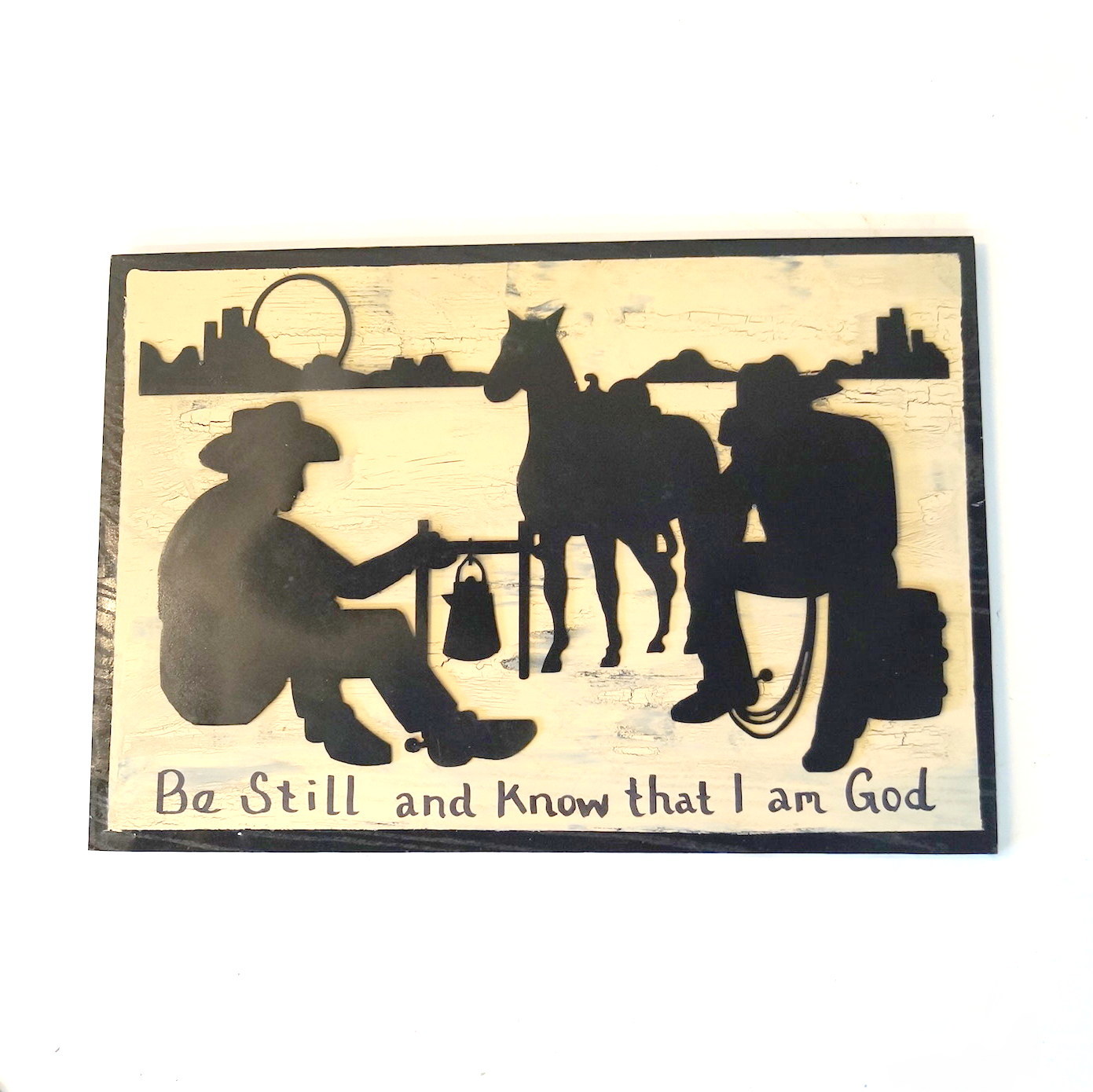 Cowboy Cut-Out Plaque