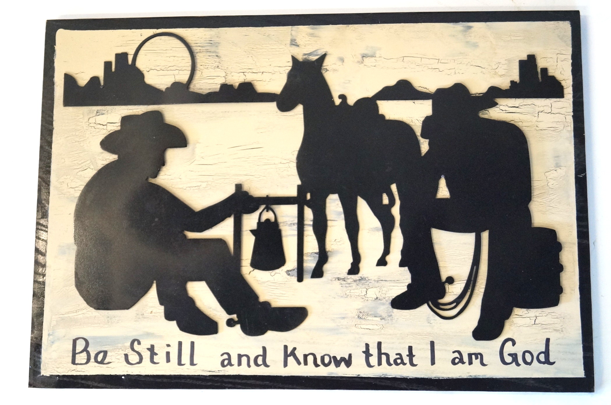 Cowboy Cut-Out Plaque