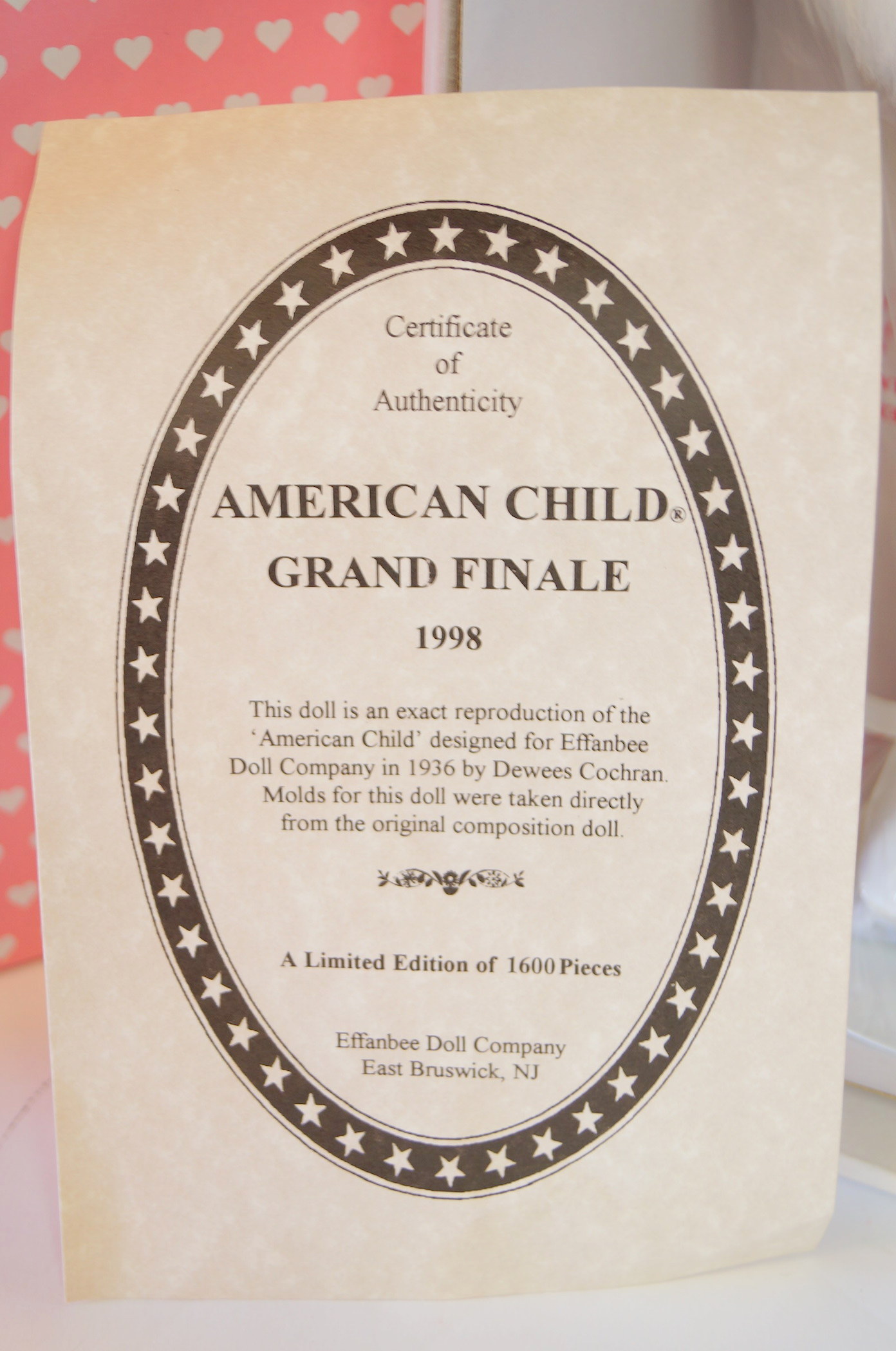 Effanbee Grand Finale American Child 18" Doll