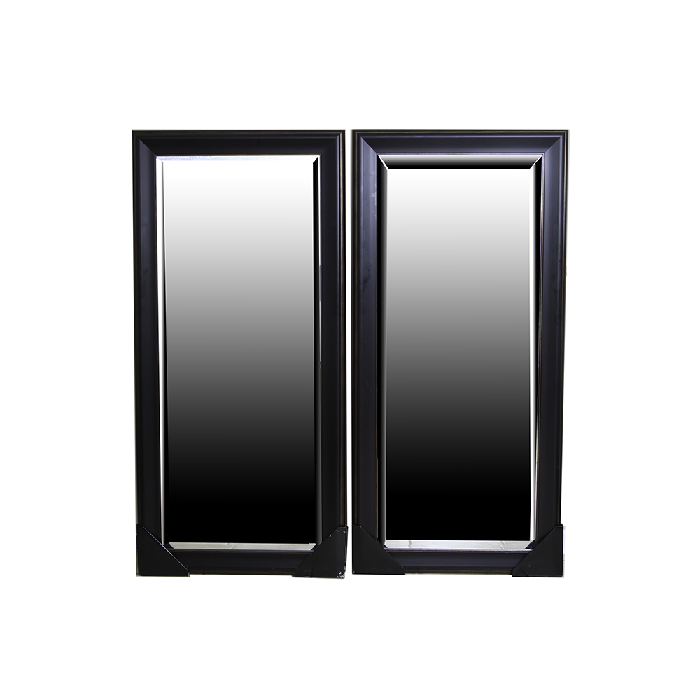Pair of Rectangular Beveled Wall Mirrors