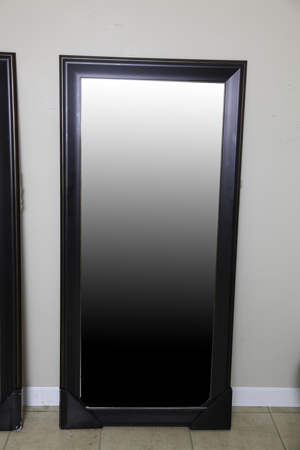 Pair of Rectangular Beveled Wall Mirrors