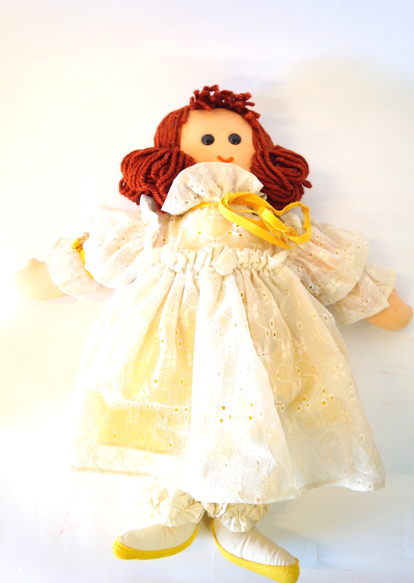 Three Vintage Soft Body Dolls with Yarn Hair