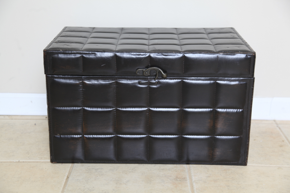 Leather-Textured Nesting Storage Chests