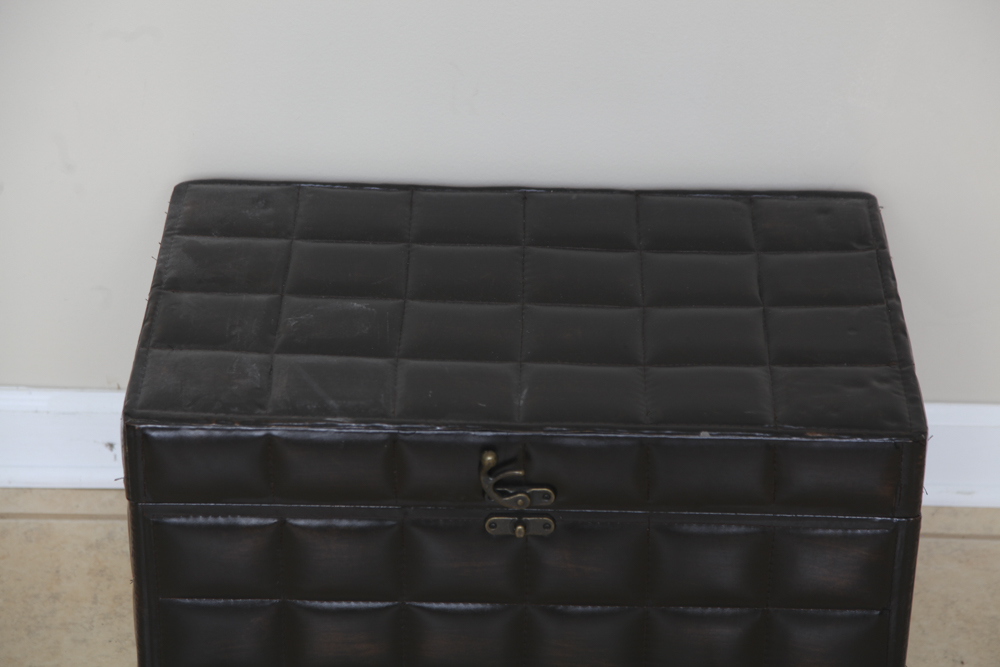 Leather-Textured Nesting Storage Chests