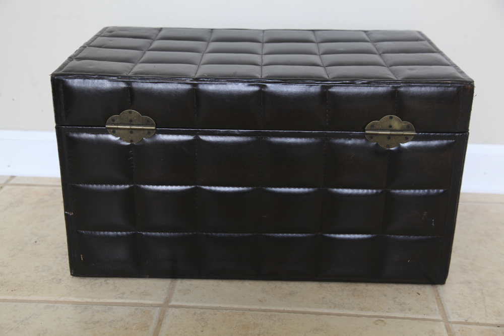 Leather-Textured Nesting Storage Chests