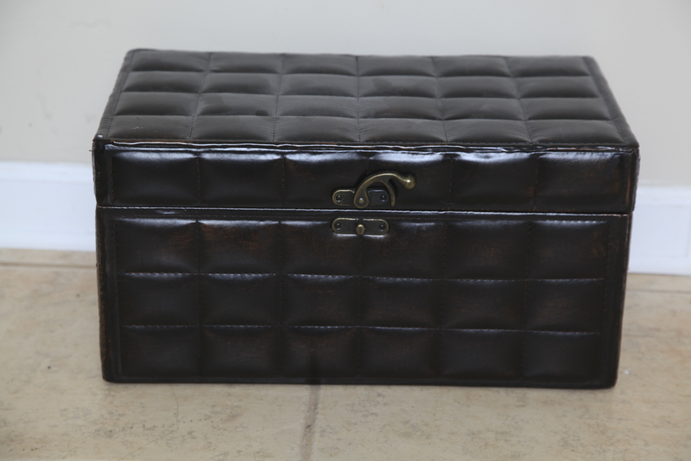 Leather-Textured Nesting Storage Chests