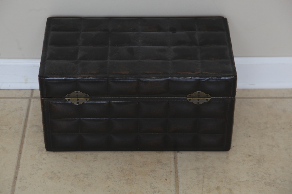 Leather-Textured Nesting Storage Chests