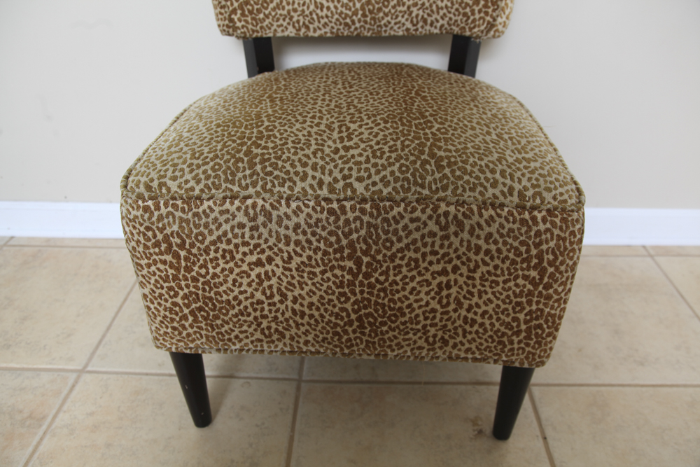 Animal Print Upholstered Accent Chair