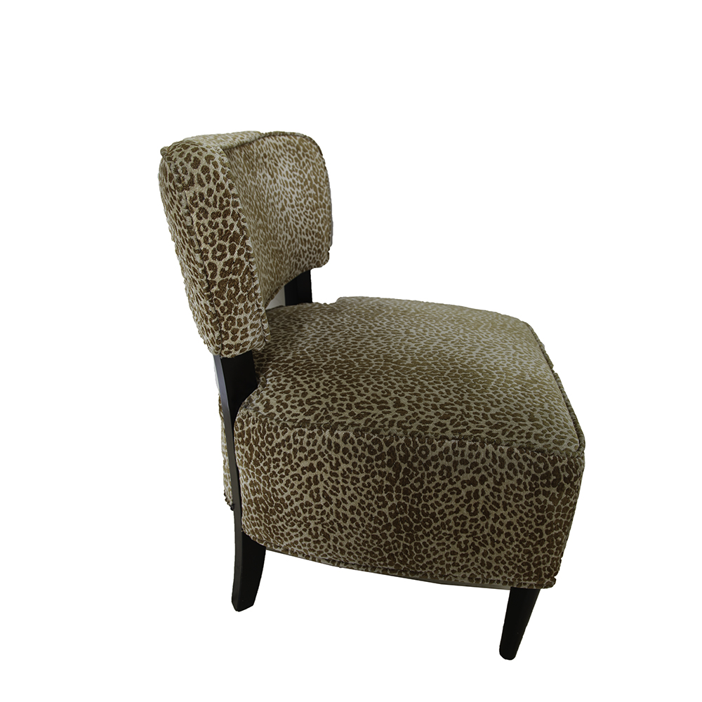 Animal Print Upholstered Accent Chair