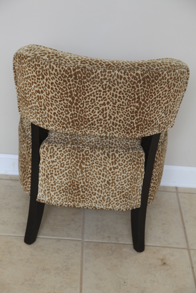 Animal Print Upholstered Accent Chair