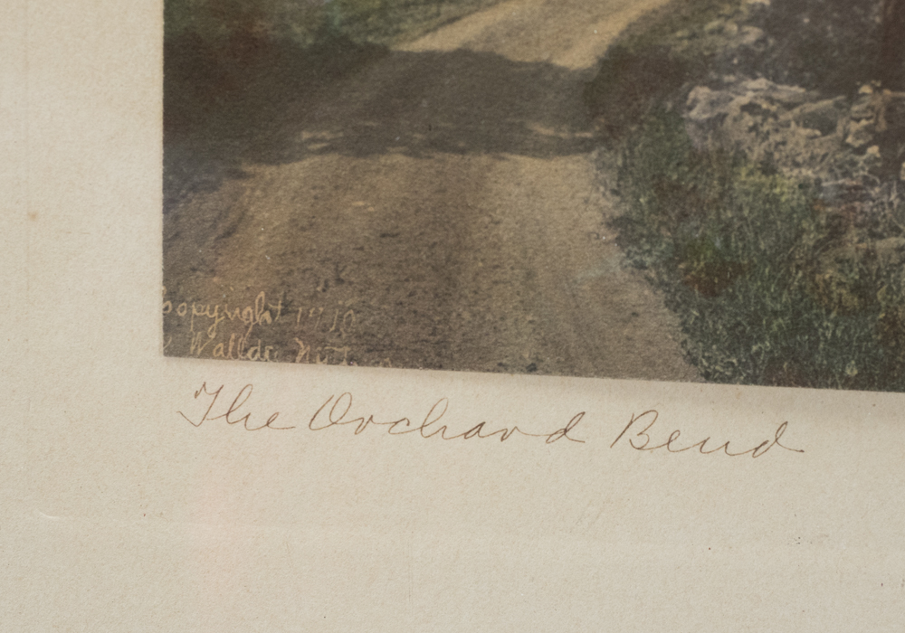 Signed Wallace Nutting "The Orchard Beud" Hand Colored Photograph