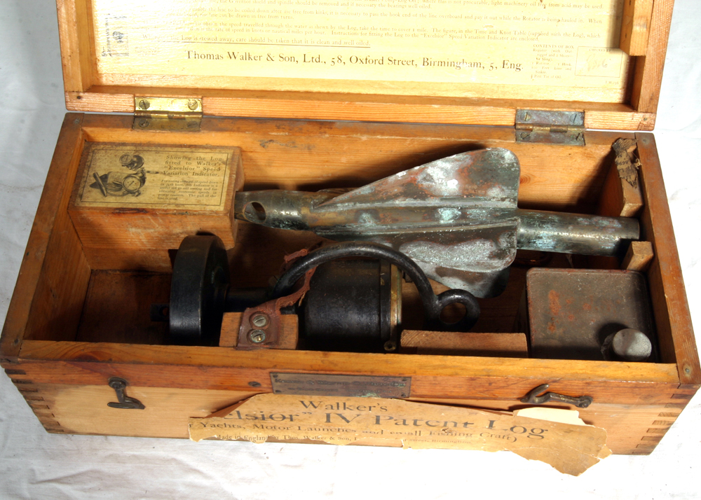 Vintage Walker's "Excelsior" IV Patent Log for Yachts and Motor Craft