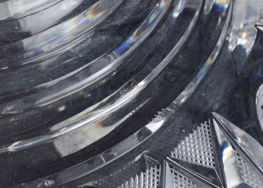 Antique Silver Plate and Cut Glass Epergne Serving Bowls on Stand