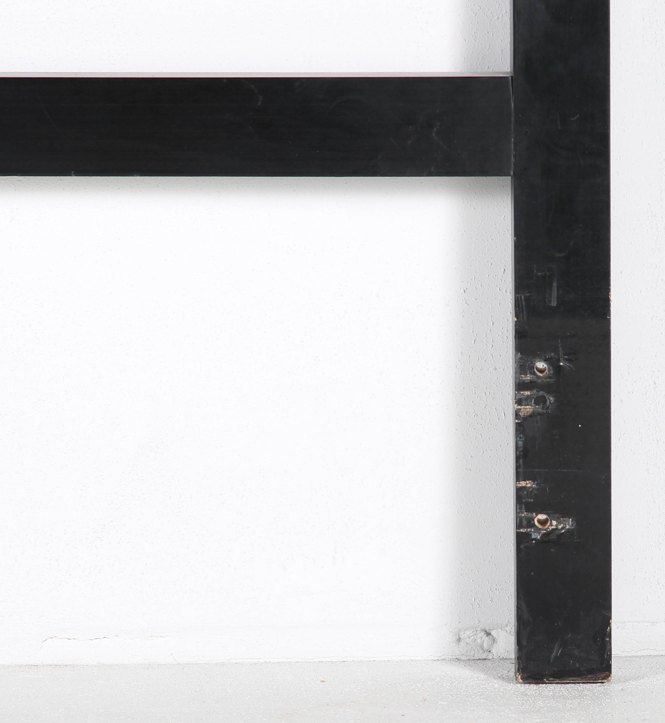 King Size Metal and Flame Mahogany Veneer Headboard