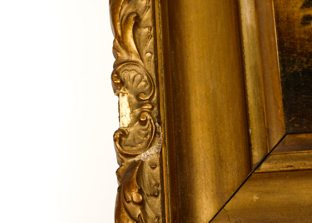 An Original Antique Oil on Board of Monks at Work