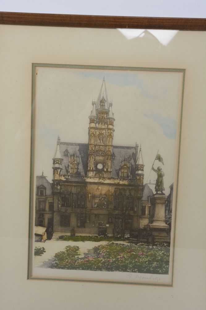 Pair of Town-Scape Prints