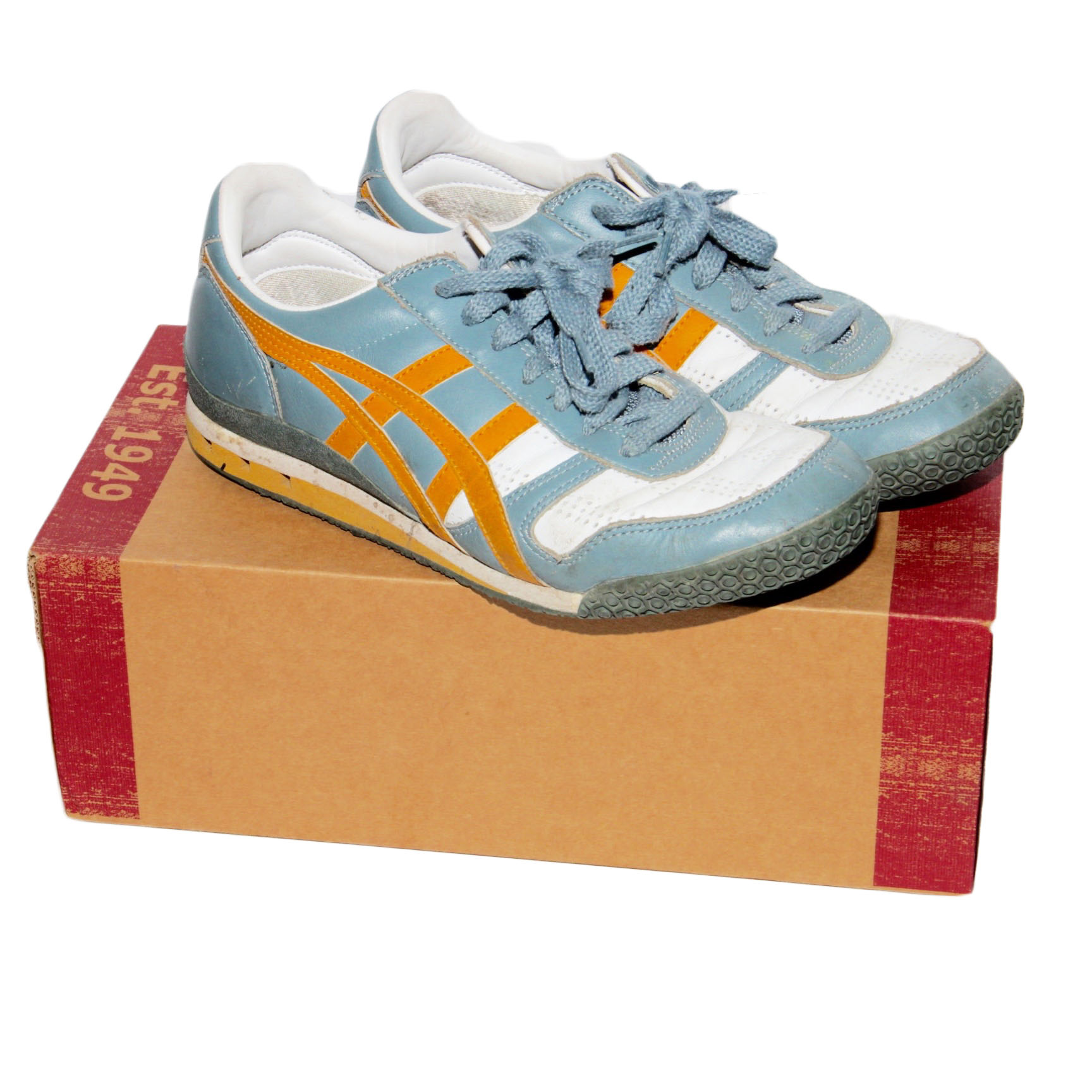 Asics Onitsuka Tiger Grey and Orange Shoes