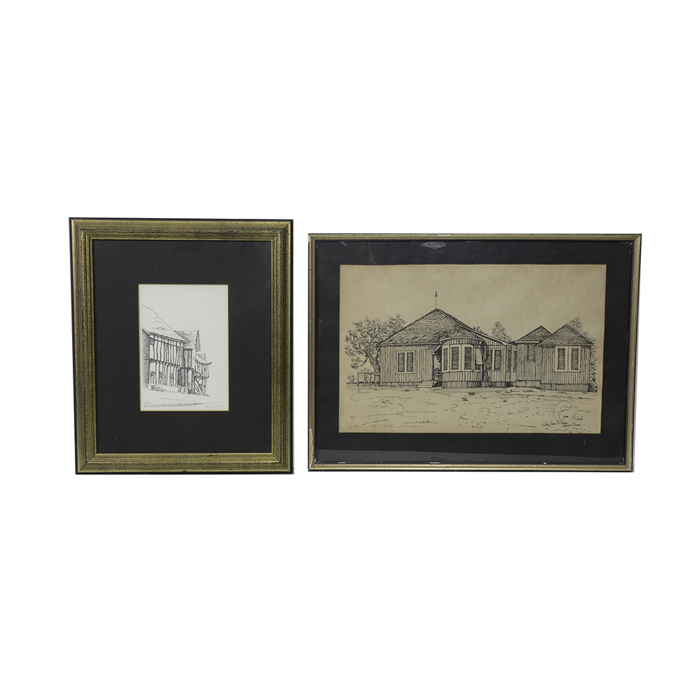 Pair of Country Sketches