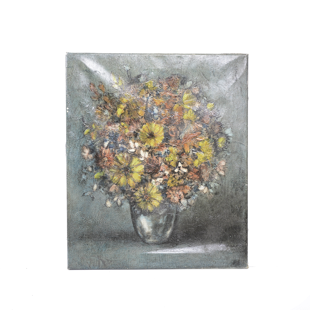 Acrylic on Canvas Floral Arrangement