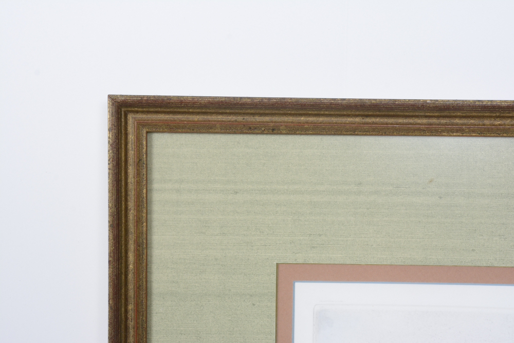 Pair of Paul Geissler Etchings of Vegetable Sellers