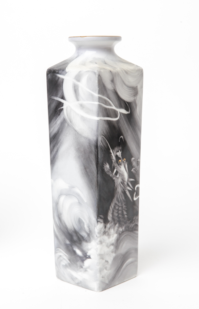 Pair of Vintage Noritake Dragon Vases