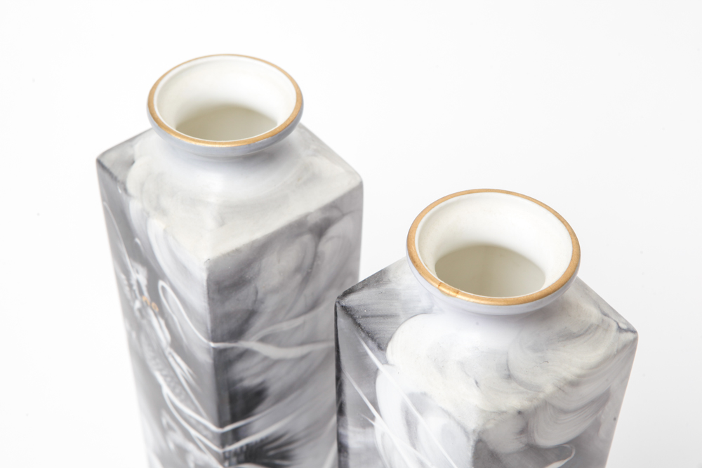 Pair of Vintage Noritake Dragon Vases