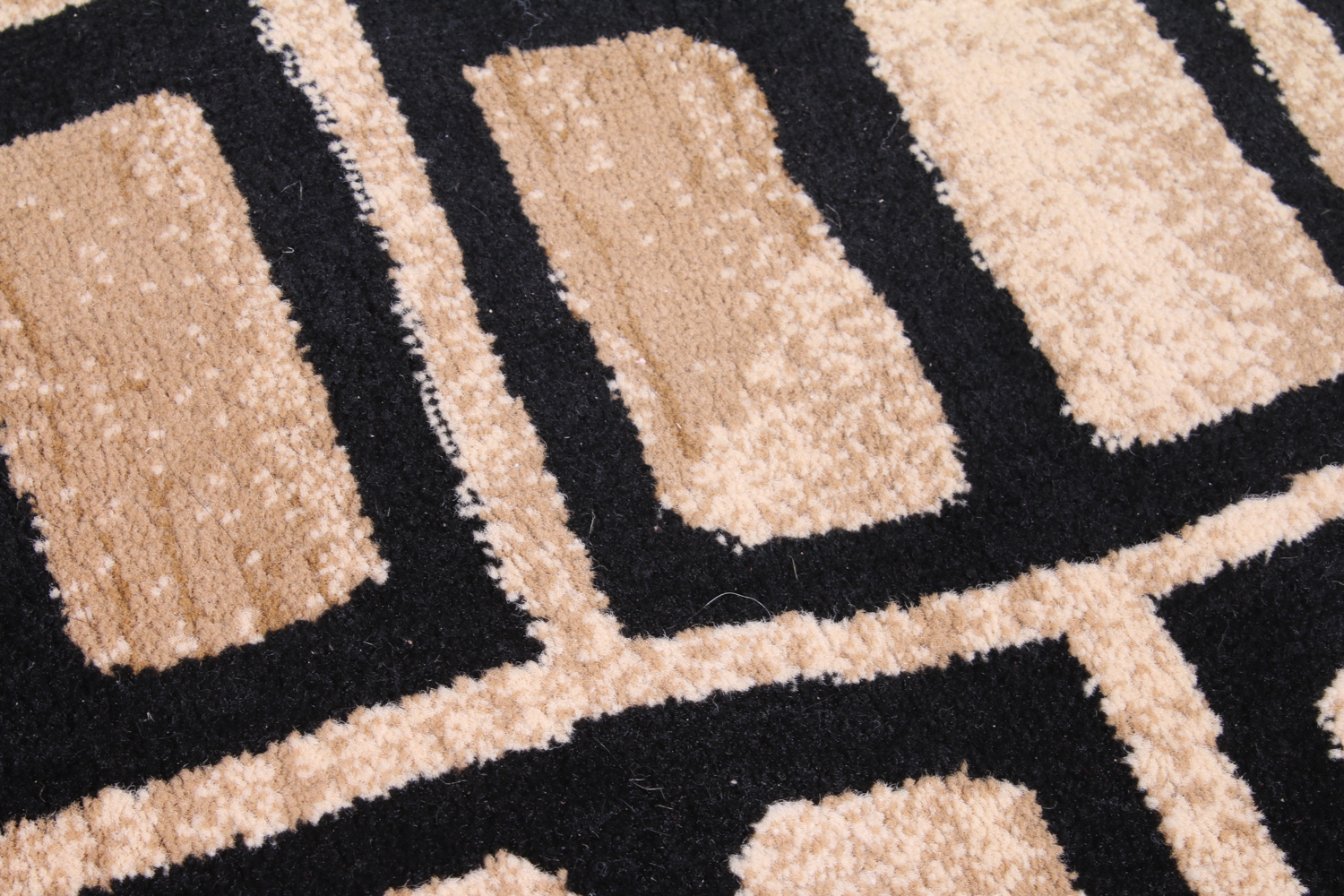 Black and Beige Modern Rug