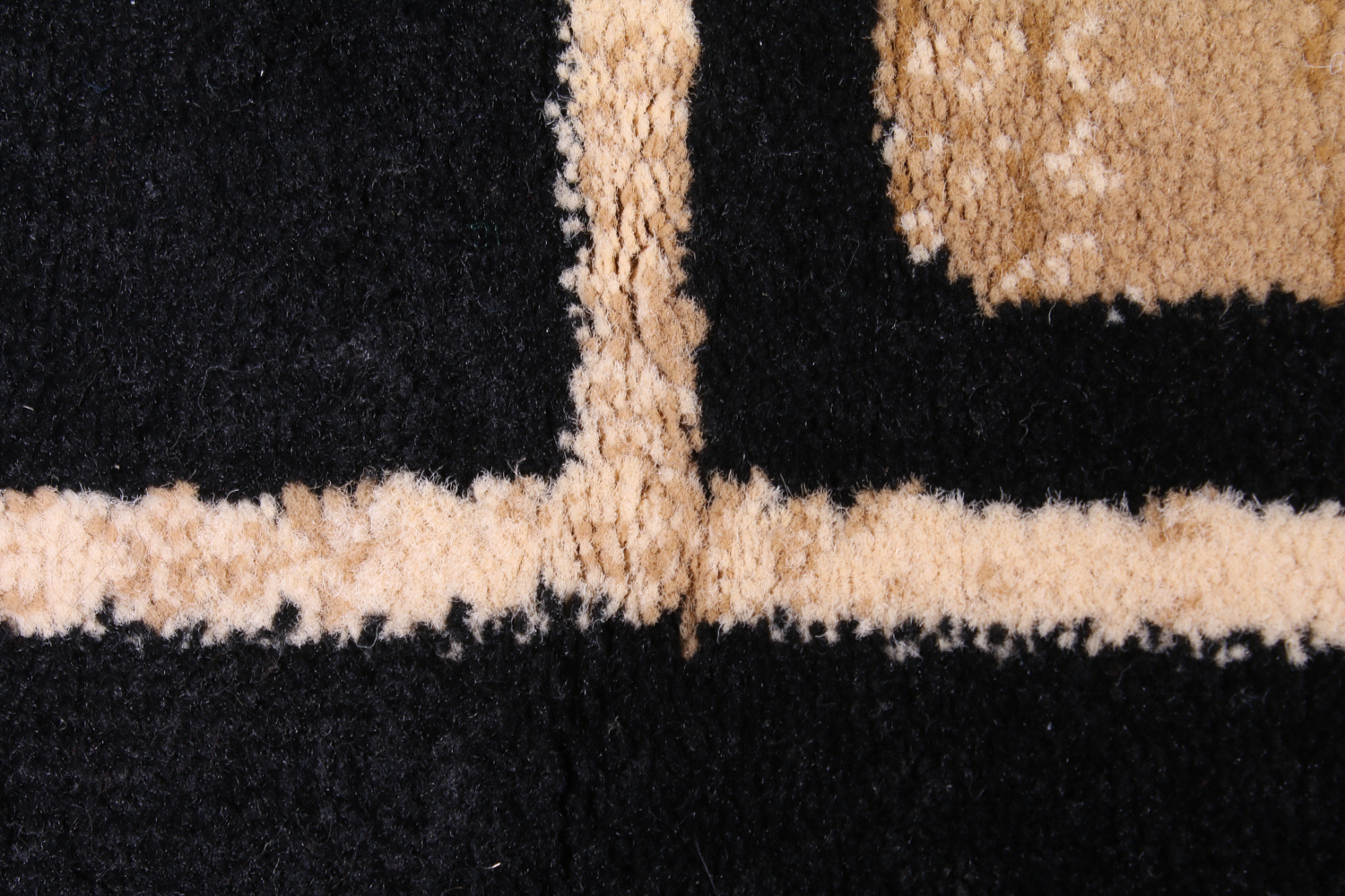 Black and Beige Modern Rug