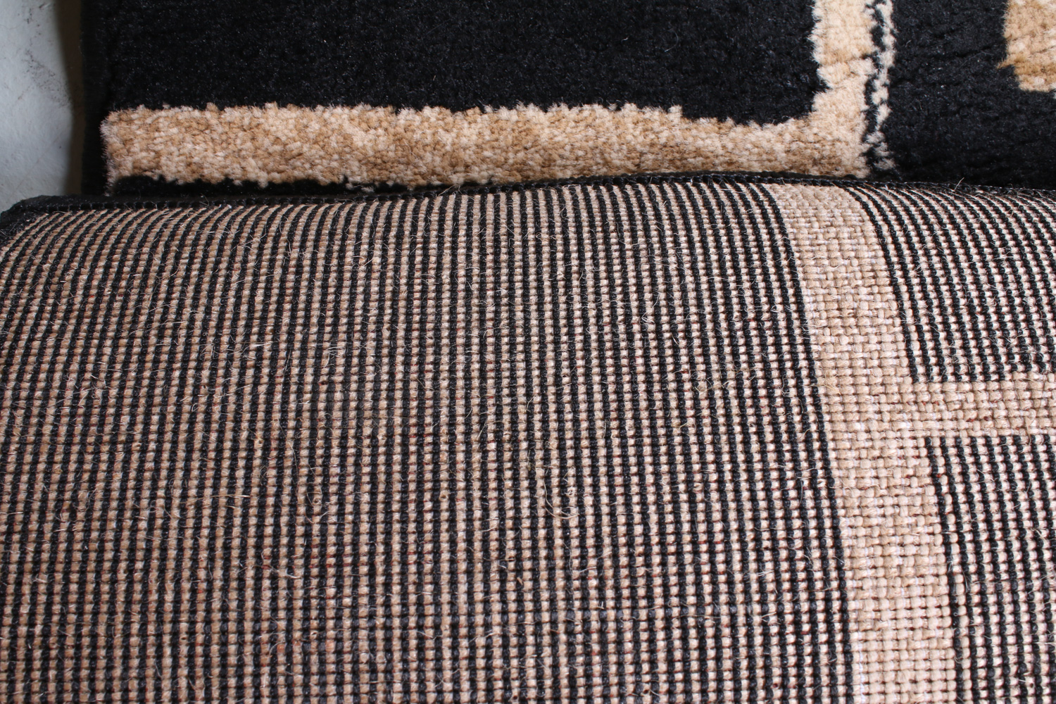 Black and Beige Modern Rug
