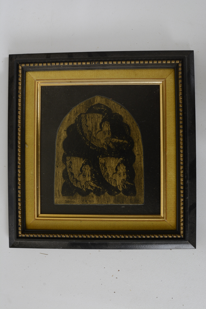 Collection of Framed, Etched Wall Decor