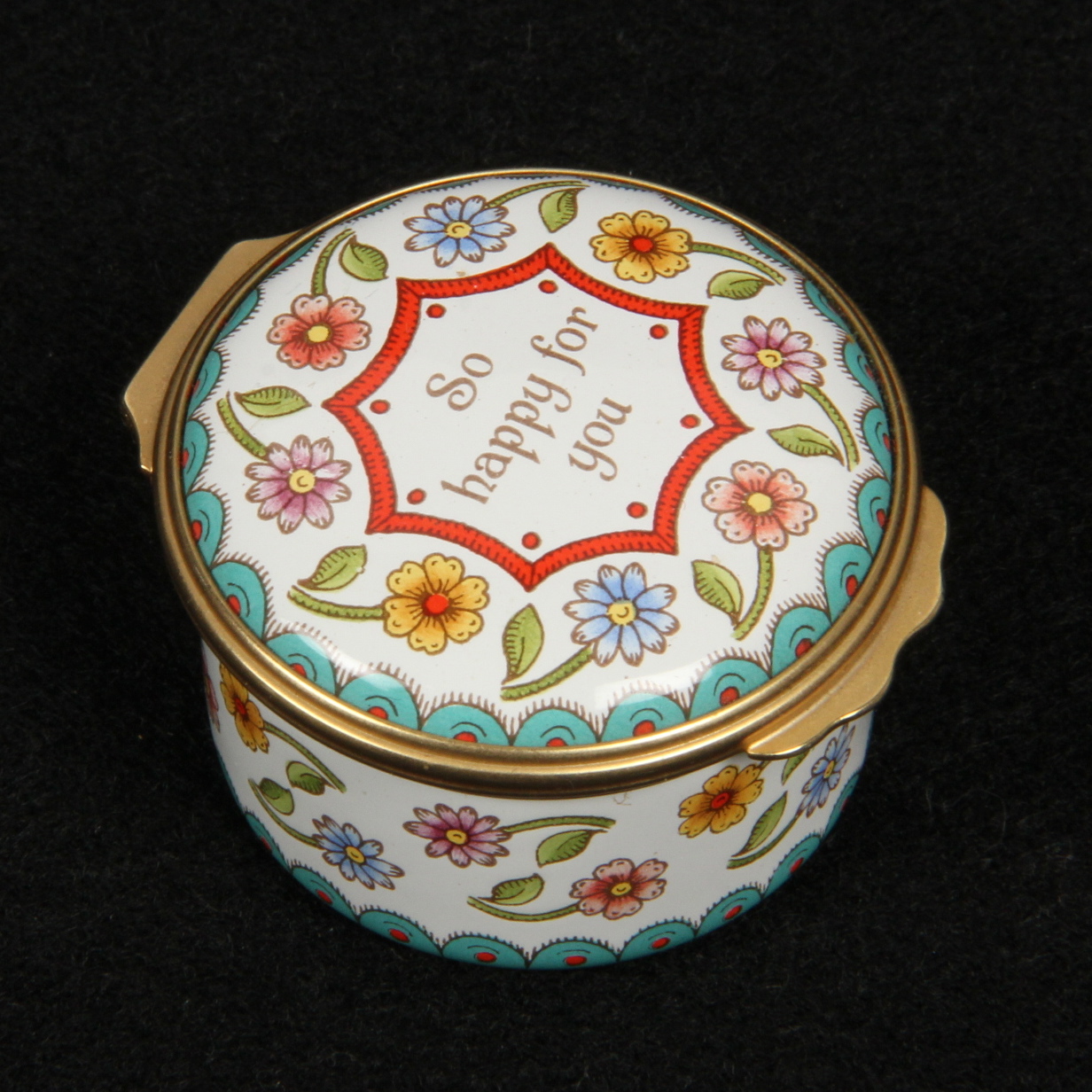 Pair of Beatrix Potter Figurines and Enamel Box