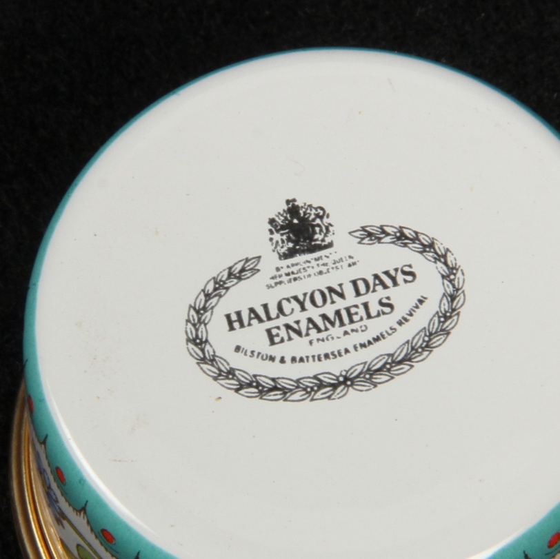 Pair of Beatrix Potter Figurines and Enamel Box