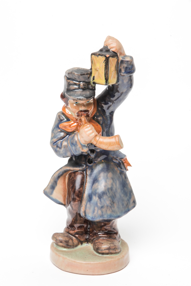 Vintage Ceramic Horn Blower and Dancing Couple