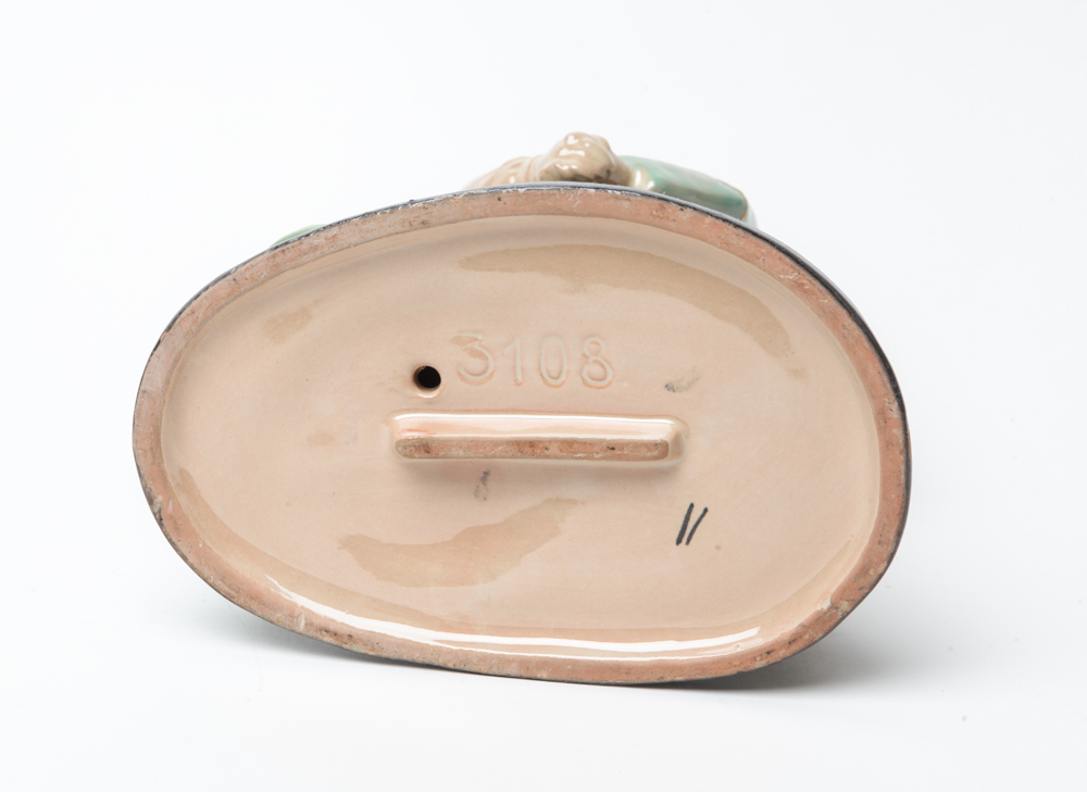 Vintage Ceramic Horn Blower and Dancing Couple