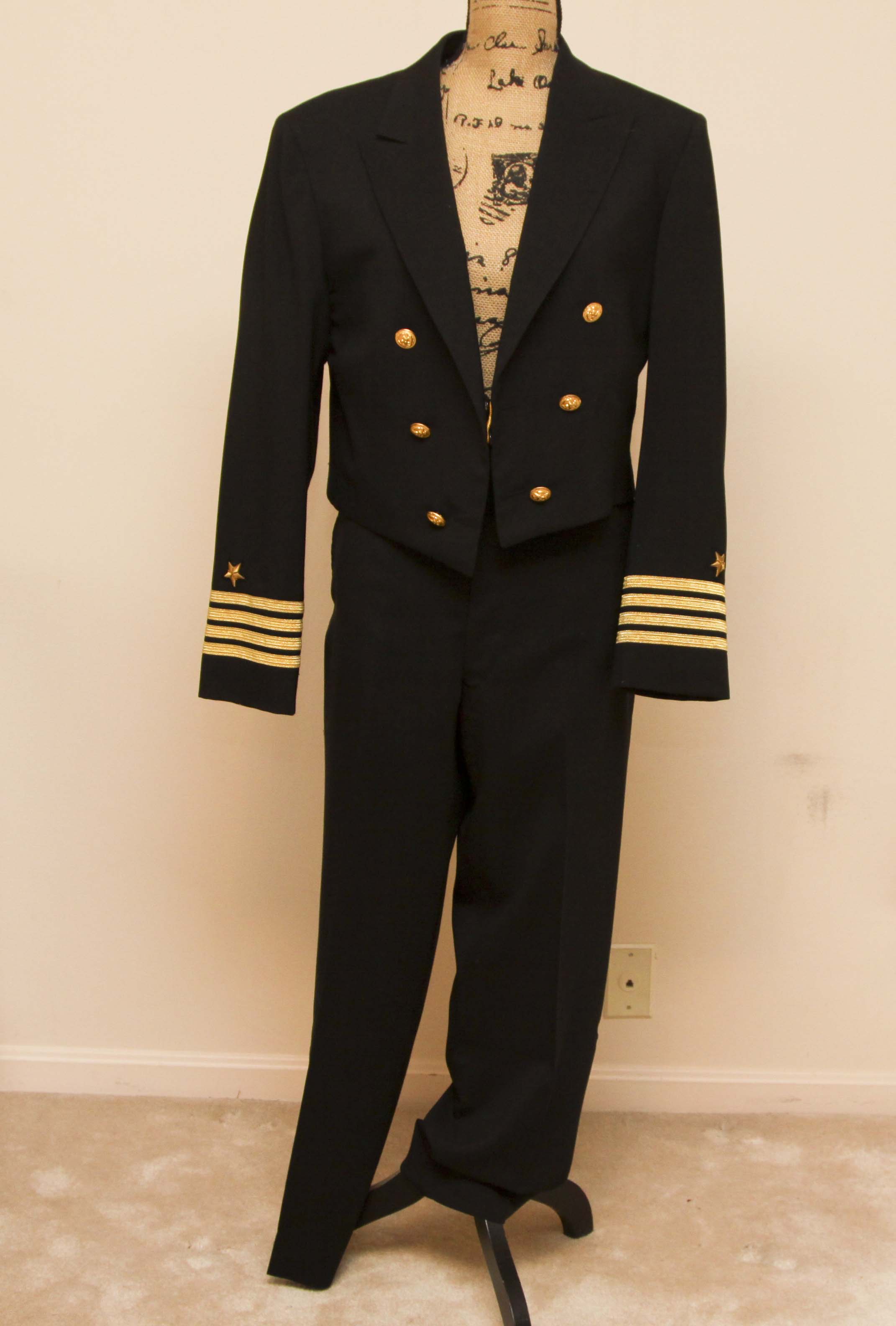 U.S. Navy Military Commander Formal 'Dress Blues' Uniform