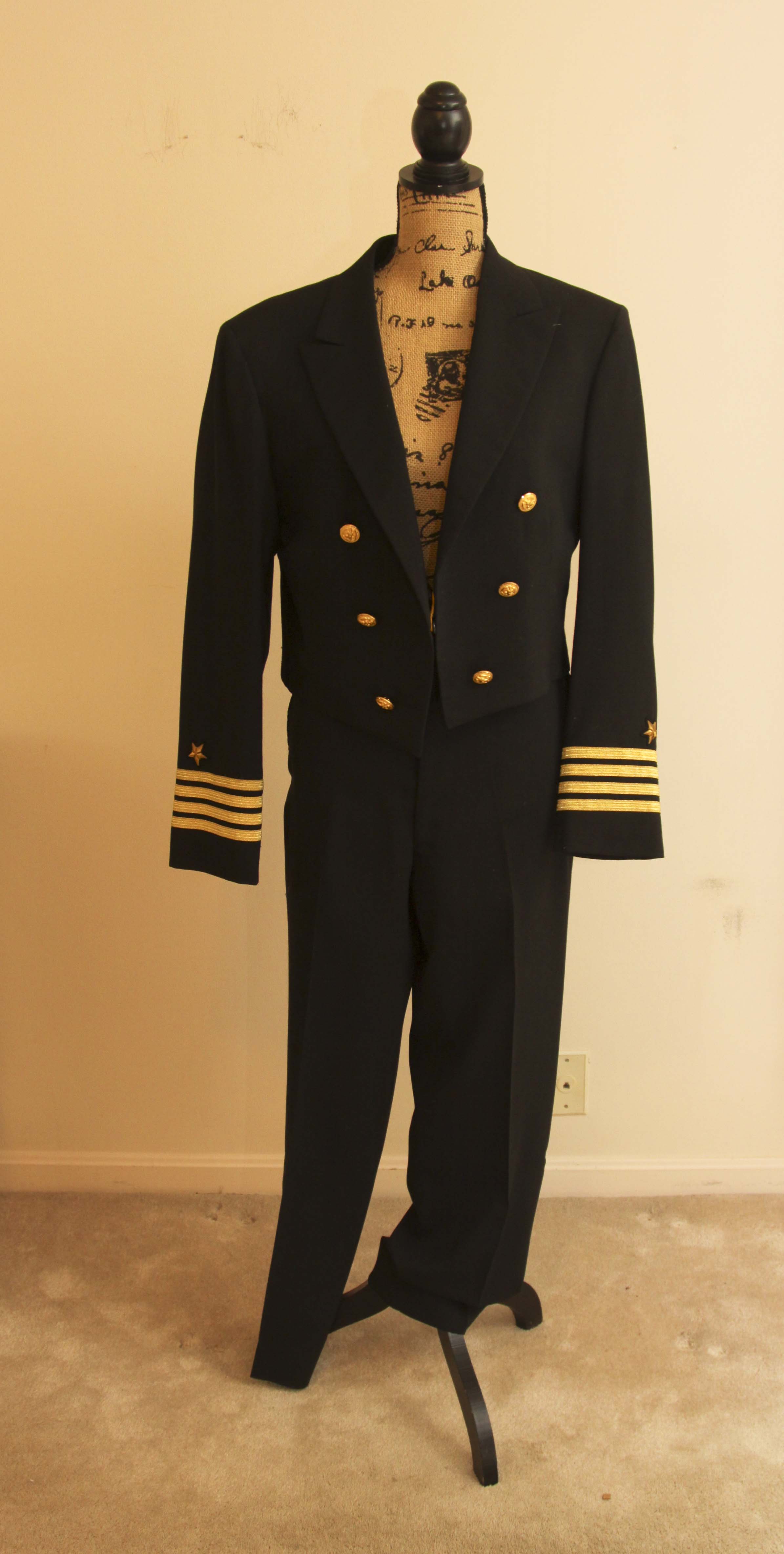 U.S. Navy Military Commander Formal 'Dress Blues' Uniform