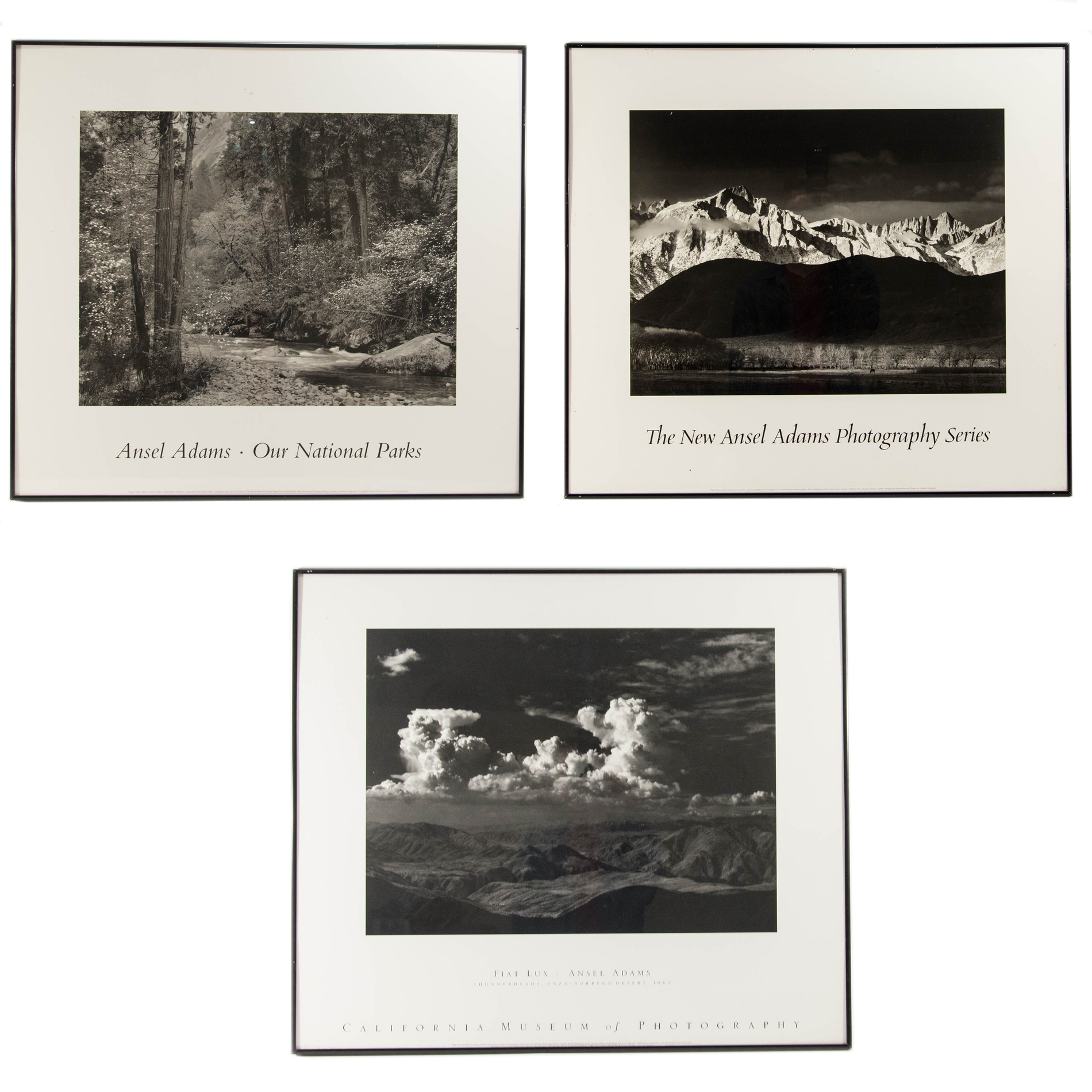 Trio of Framed Ansel Adams Prints