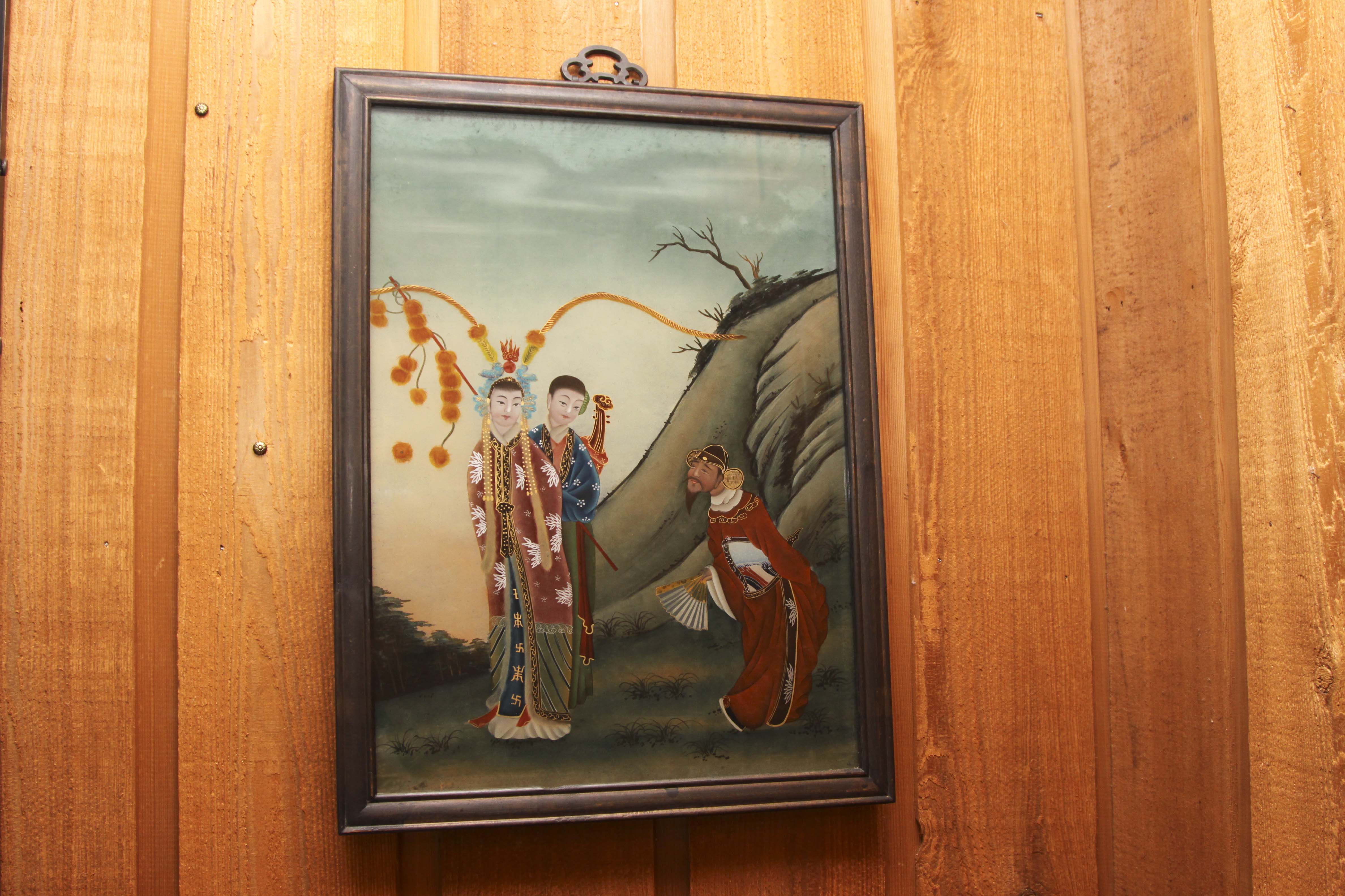 Antique Chinese "Gongbi Renwu" Style Painting of Peking Opera Singers Circa Late 1800's