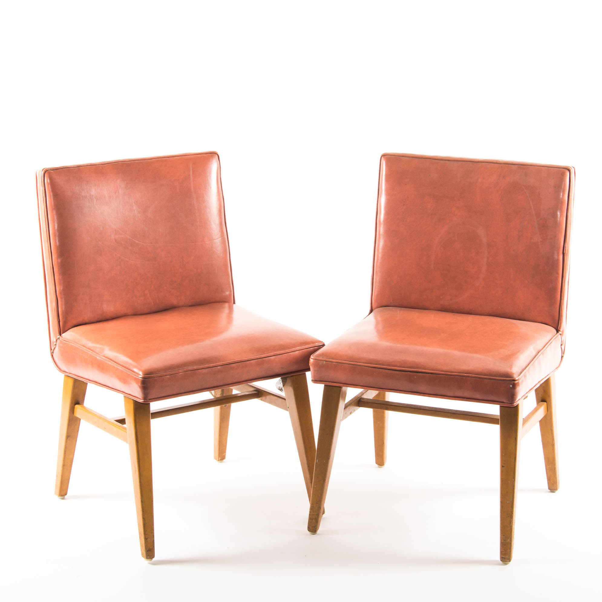Pair of Mid Century Leather Chairs