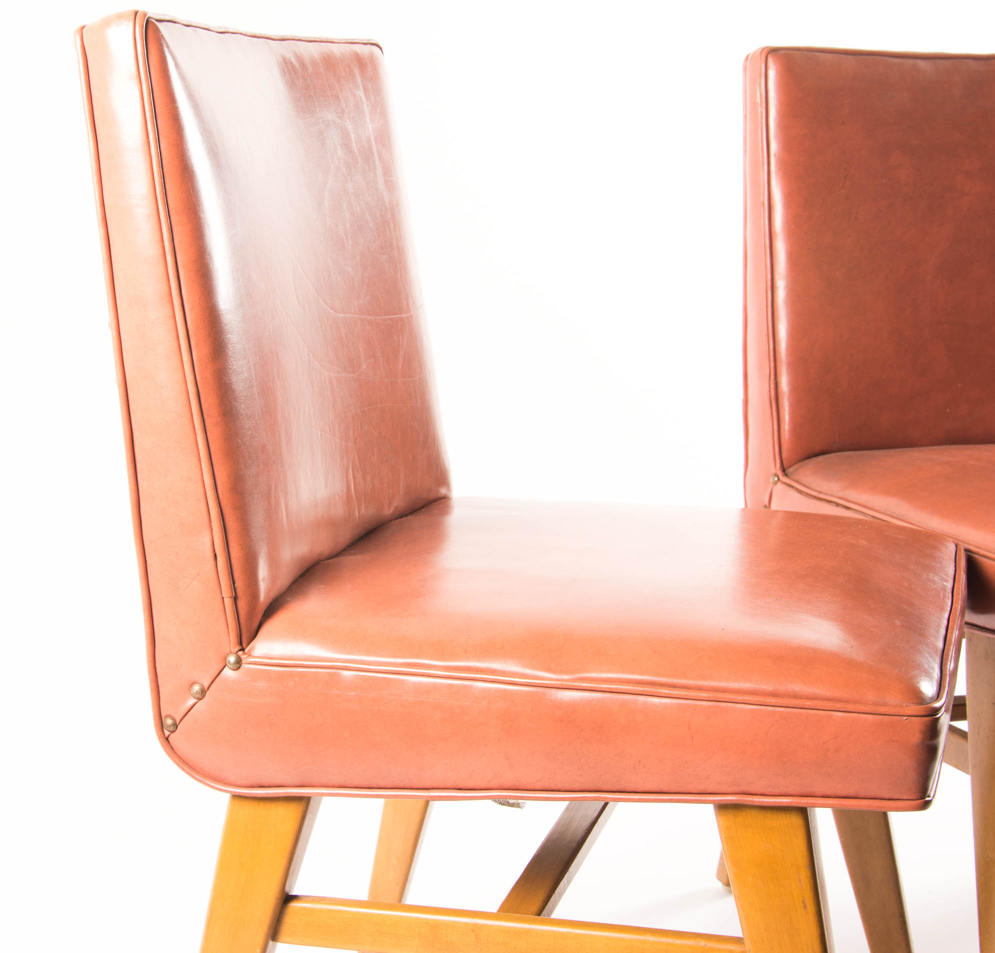 Pair of Mid Century Leather Chairs