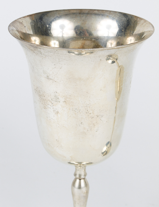 Pair of Silver Plated Water Goblets By Leonard Silver