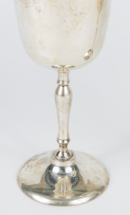 Pair of Silver Plated Water Goblets By Leonard Silver