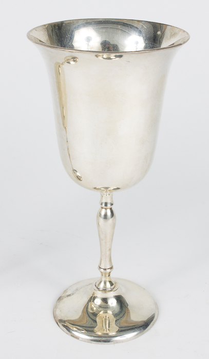 Pair of Silver Plated Water Goblets By Leonard Silver